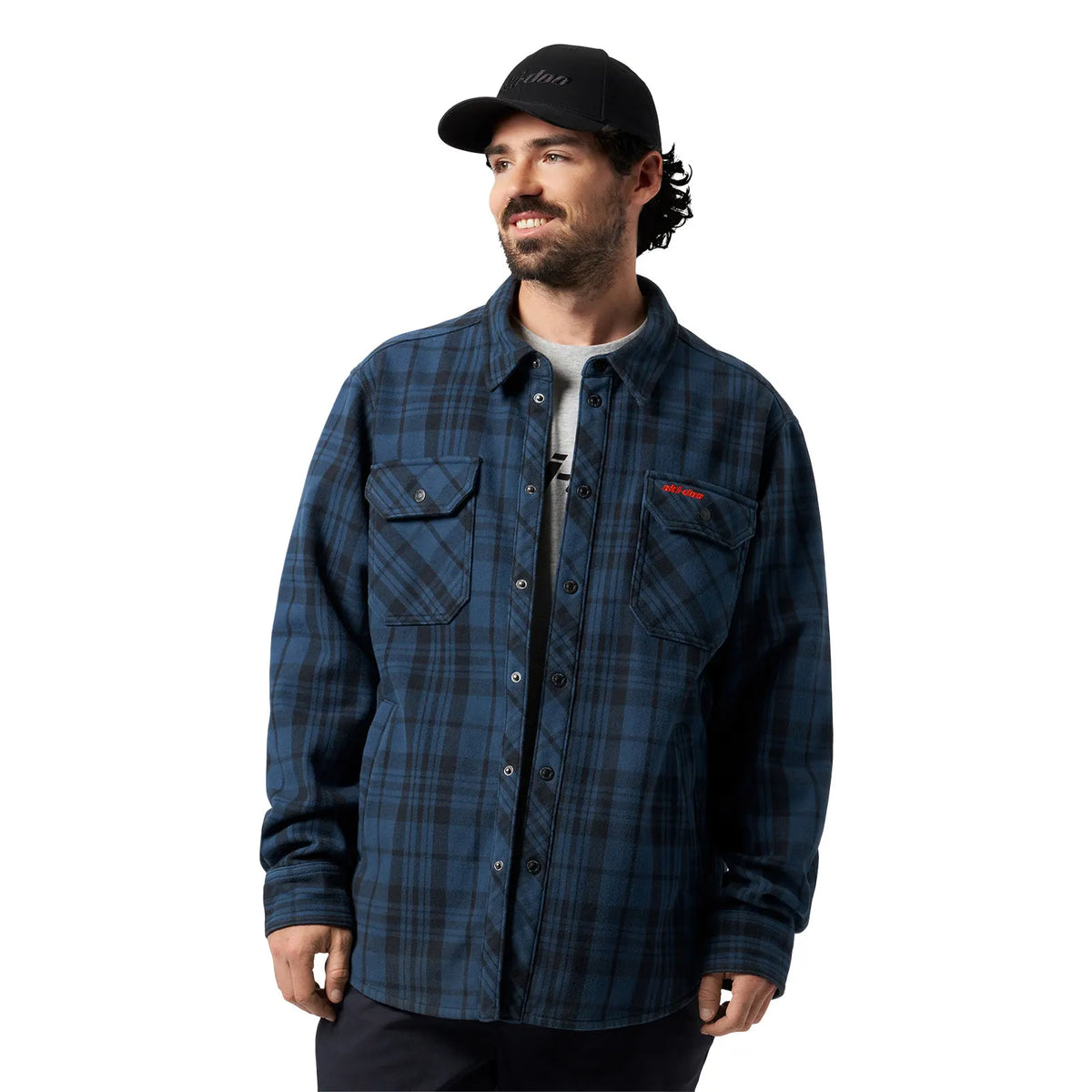 Ski-Doo Men's Plaid Bonded Overshirt